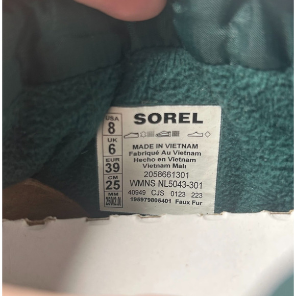 Sorel Kinetic Impact NXT Boots Waterproof Midnight Teal/Vintage Pink Women's 8 - Picture 9 of 10